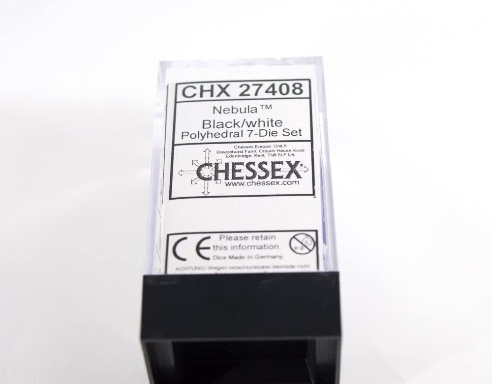 Chessex Nebula Black 7 piece dice set