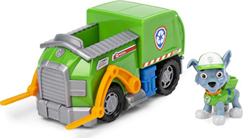 PAW Patrol Rocky’s Recycling Truck Vehicle with Collectible Figure, for Kids Age