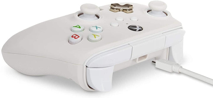 PowerA Enhanced Wired Controller for Xbox - Mist, White, gamepad, wired video ga