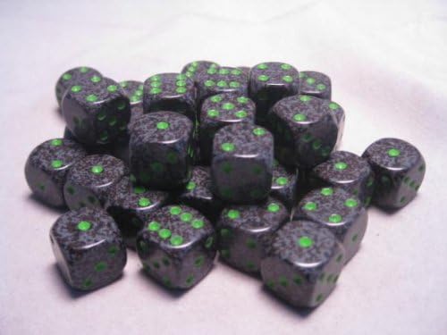 DND Dice Set-Chessex D&D Dice-12mm Speckled Earth Plastic Polyhedral Dice Set-Dungeons and Dragons Dice Includes 36 Dice