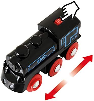 BRIO World Wiederaufladbarer Lokomotivzug mit Mini-USB-Kabel für Kinder ab 3 Jahren – kompatibel mit allen BRIO-Eisenbahnsets und Zubehör