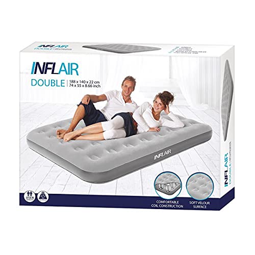 Inflatable Double Air Bed Camping Bed/Guest Bed 188 x 140 cm x 22 cm