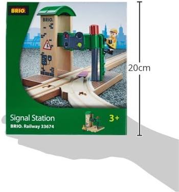 BRIO World Train Signalstation für Kinder ab 3 Jahren – kompatibel mit allen BRIO Eisenbahnsets und Zubehör