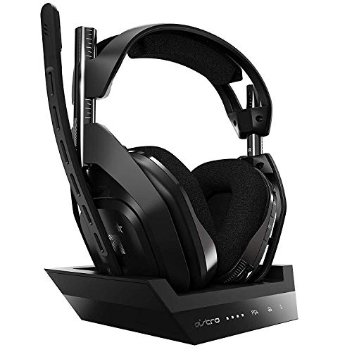 ASTRO Gaming A50 Wireless Gaming Headset + Base Station Gen 4 for PS4 & PC - Bla
