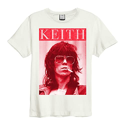 Amplified The Rolling Stones 'Kool Keef' (Natural) T-Shirt Clothing (x-Large)