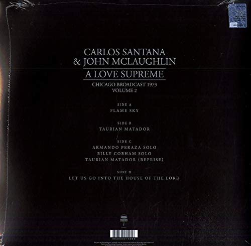 Santana &amp; Mclaughlin – A Love Supreme: Chicago Broadcast 1973 [VINYL]