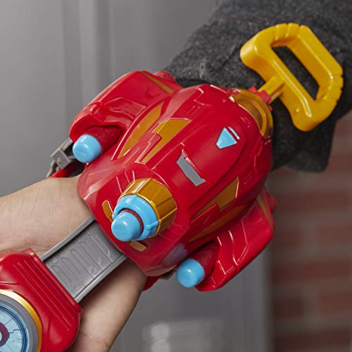 NERF Power Moves Marvel Avengers Iron Man Repulsor Blast Gauntlet NERF Dart-Launching Toy