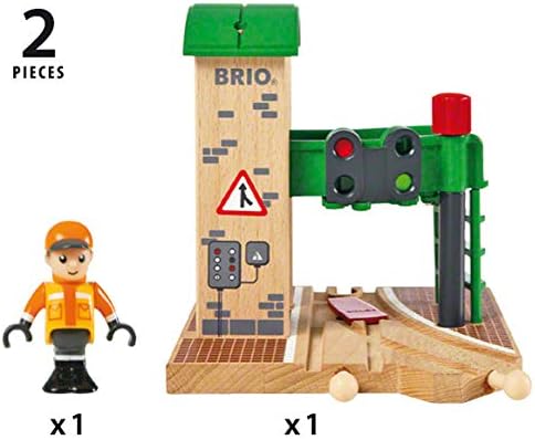 BRIO World Train Signalstation für Kinder ab 3 Jahren – kompatibel mit allen BRIO Eisenbahnsets und Zubehör