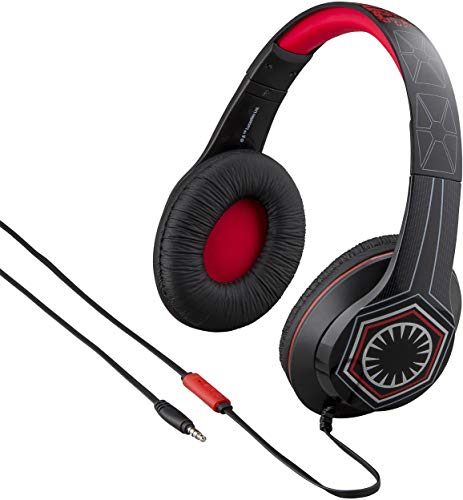 EKids Star Wars Headphones with in-line Microphone for Kids in Black and Red