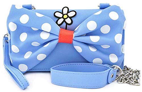 Mickey Mouse Loungefly - Minnie Polka Dot Women Handbag Blue-White-red, Faux Lea