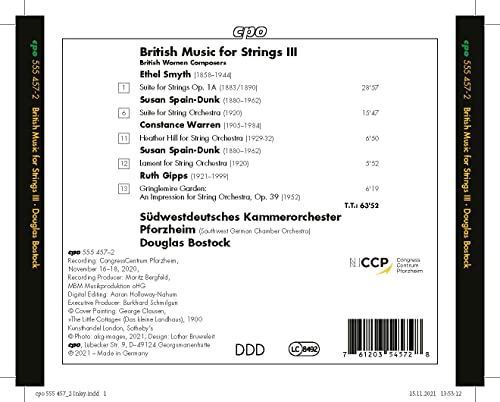 Südwestdeutsches Kammerorchester Pforzheim - British Music Strings Vol.3 [Südwestdeutsches Kammerorchester Pforzheim; Douglas Bostock] [Cpo: 555457-2] [Audio CD]