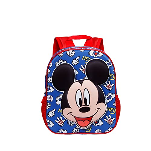 Mickey Mouse Grins-Small 3D Backpack, Blue