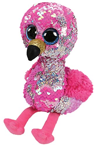 Ty TY36437 Pinky Flamingo FLIPPABLE-MED, Multicolored, 23 cm