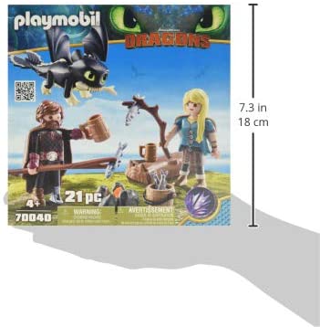 Playmobil 70040 DreamWorks Dragons, Hiccup and Astrid with Baby Dragon