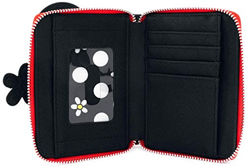 Mickey Mouse Loungefly - Minnie Polka Dot Women Wallet Black-White-red, Faux Lea