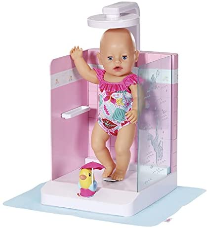 BABY born Bath Walk-In Shower for 43cm Dolls - Easy for Small Hands, Creative Pl
