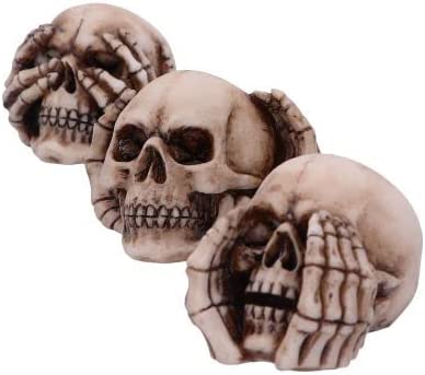 Nemesis Now Three Wise Skulls 7.6cm, Resin, Beige