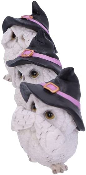 Nemesis Now Three Wise Feathered Familiars Owl Figurine 9cm, White