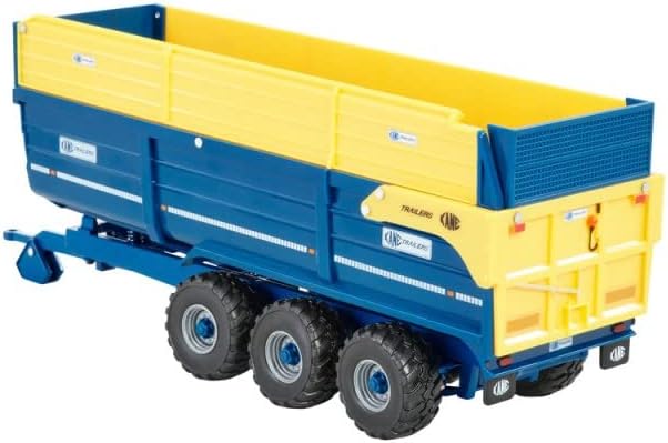 Britains Kane Tri-Axle Halfpipe Silage Trailer, Farm Toys for Children, Collectable Tractor Toy