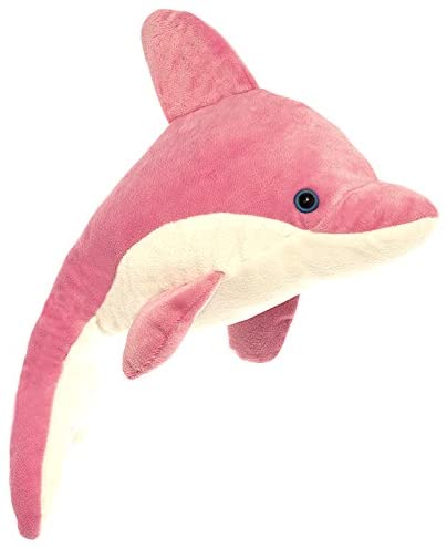 Wild Planet K7428 Dolphin with Sound Classic Plush Toy 35 cm Pink
