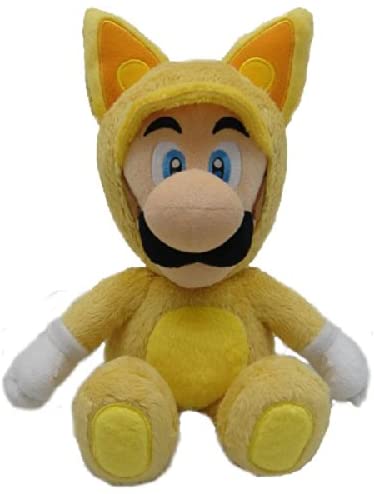 Super Mario Bros 22 cm Official Sanei Kitsune Fox Luigi Plush Toy