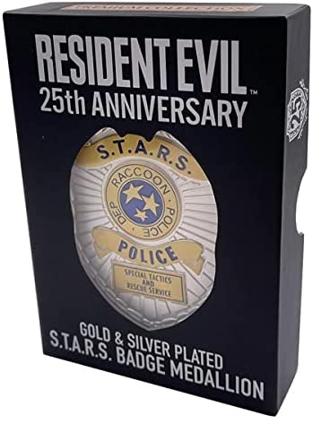 fanattik Resident Evil - Gold & Silver Plated Replica S.T.A 25th Annivesary Meda