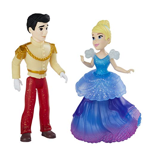 Disney Princess Cinderella and Prince Charming Collectible Small Doll Royal Clip