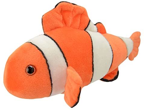 Wild Planet 23 cm Classic Clown Fish Plush Toy (Multi-Colour)