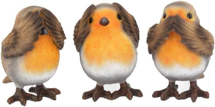 Nemesis Now Three Wise Robins 8cm Figurine, Brown