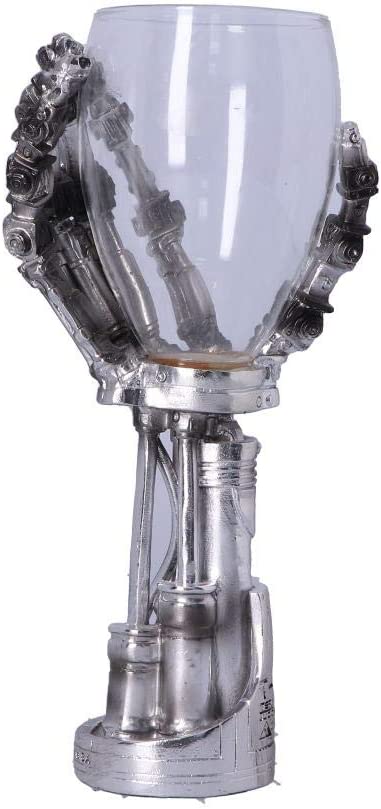 Nemesis Now B1457D5 Terminator Hand Goblet 19cm Silver, Resin w/Stainless Steel