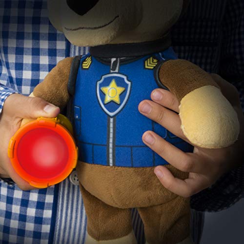 PAW Patrol Snuggle Up Chase Plush with Torch and Sounds, for Kids Aged 3 Years