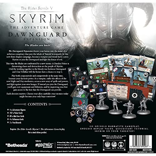 Modiphius | The Elder Scrolls: Skyrim - Adventure Board Game - Dawnguard Expansion