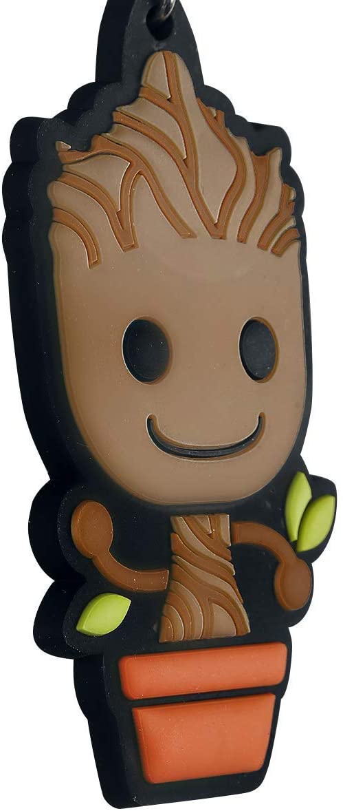 Disney RK38391C Guardians of The Galaxy-Baby Groot Gummi-Schlüsselanhänger, Metall, Mehrfarbig