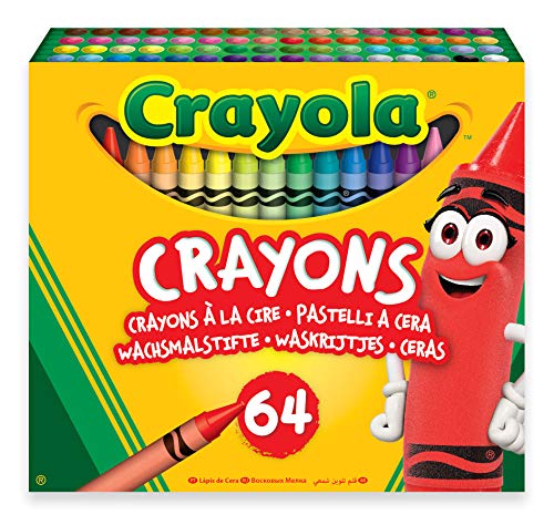 Crayola-52-6448 Set of 64 Crayola Wax Crayons 14 x 12 cm, Multicolour (52-6448),