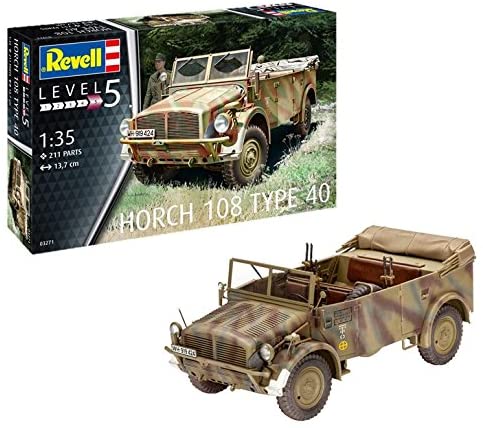 Revell RV03271 Horch 108 Type 40" Plastic Model Kit, Various, 1:35 Scale