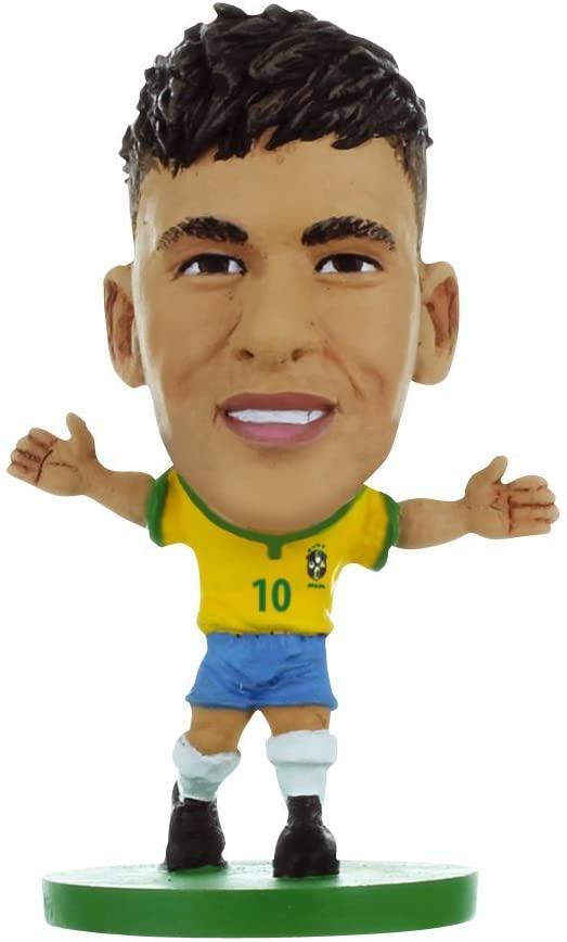 SoccerStarz Brazil International Figure Blister Pack Featuring Neymar JR in Home Kit - Yachew