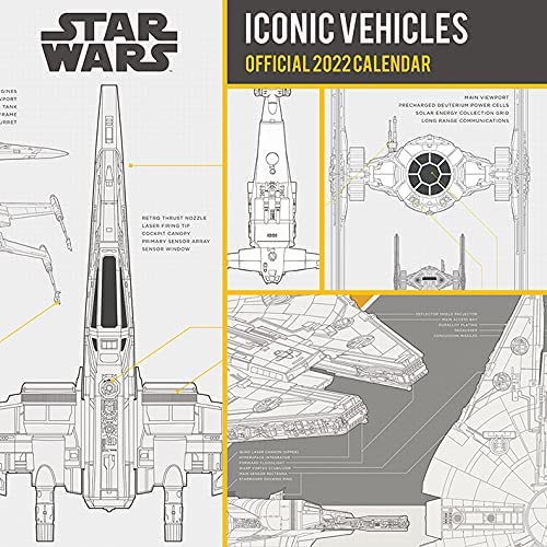 Disney Star Wars Iconic Vehicles Kalender 2022 – Monatsplaner 30 cm x 30 cm – offizielles Merchandise