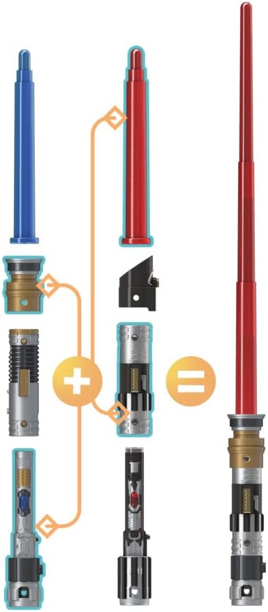Star Wars Lightsaber Forge Obi-Wan Kenobi Electronic Extendable Blue Lightsaber Toy, Customizable Roleplay Toy