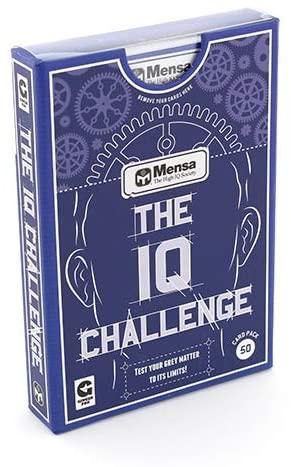 Ginger Fox Official Mensa Challenge Your IQ Trivia Quiz Cards 50 Cards To Test - Yachew