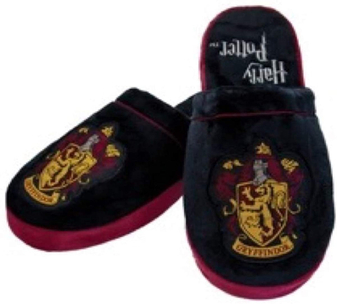 Official Harry Potter Gryffindor Plush Slip On Hogwarts Mule Slippers