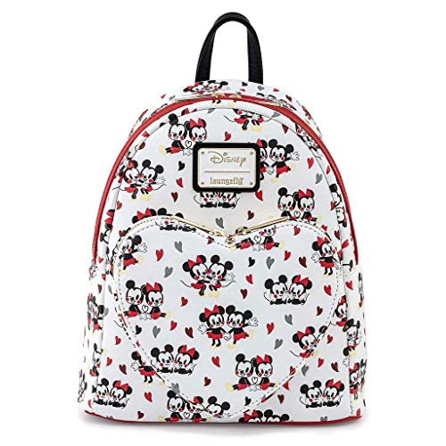 Loungefly Disney Mickey and Minnie Mouse Love AOP Womens Double Strap Shoulder Bag