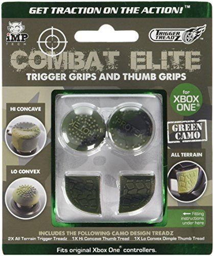 Trigger Treadz Combat Elite Thumb and Trigger Grips Pack - Green Camo (Xbox One) (XB1COMELI01)