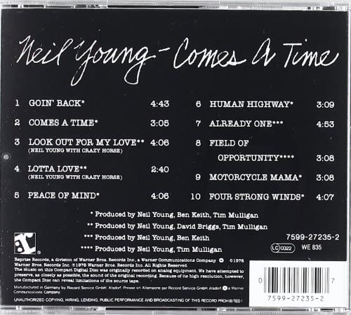 Comes a Time - Neil Young Crazy Horse  [Audio CD]