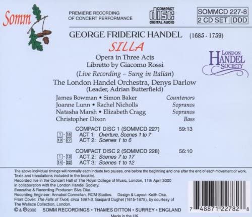 Handel: Silla - [Audio CD]