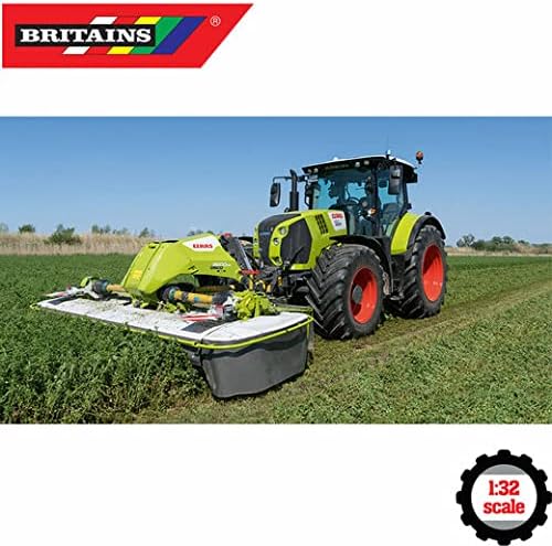 Britains CLAAS 3600FC DISCO Mower, Collectable Tractor Accessory, Tractor Toys Compatible with 1:32 Scale Animals and Toys, Suitable For Collectors And Kids
