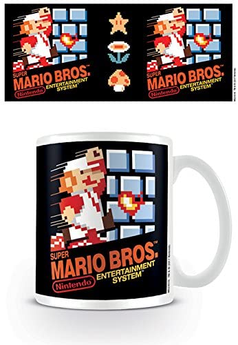 Pyramid International Super Mario (NES Cover) Official Boxed Ceramic Coffee/Tea Mug, Paper, Multi-Colour, 11 x 11 x 1.3 cm