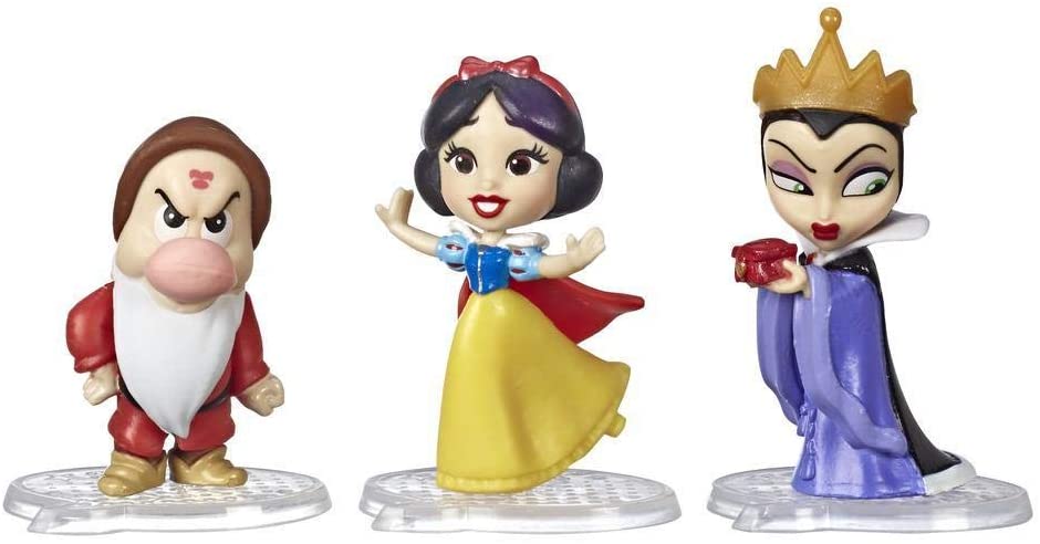 Disney Princess Comics Dolls, Snow White's Story Moments Number 1 Wish with Evil Queen and Grumpy, 3 Collector Toy Figures and Comic Strip
