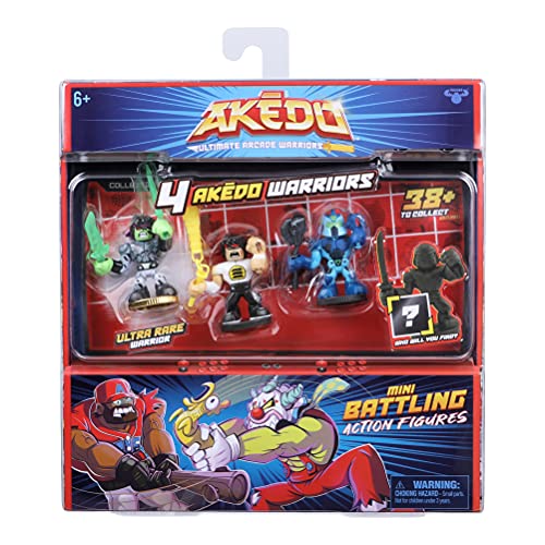Akedo 14246 Ultimate Arcade Warrior Collector Pack Mini Battling Action Figures