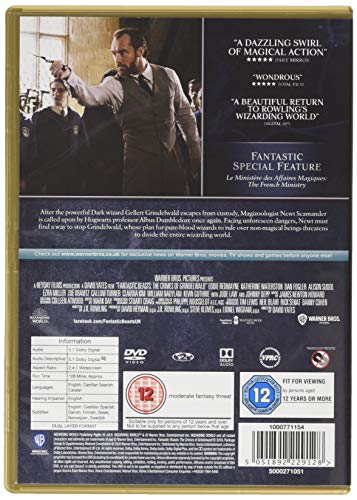 Fantastic Beasts: The Crimes of Grindelwald [DVD] [2020] - Fantasy/Adventure [DVD]