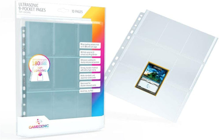 Gamegenic Ultraschall 9-Pocket Pages Toploading Pack 10 Stück Packung